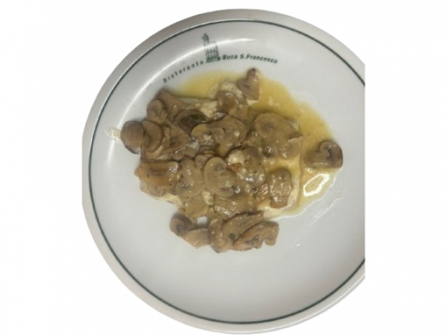 Scaloppina alla sammarinese (formaggio e funghi)